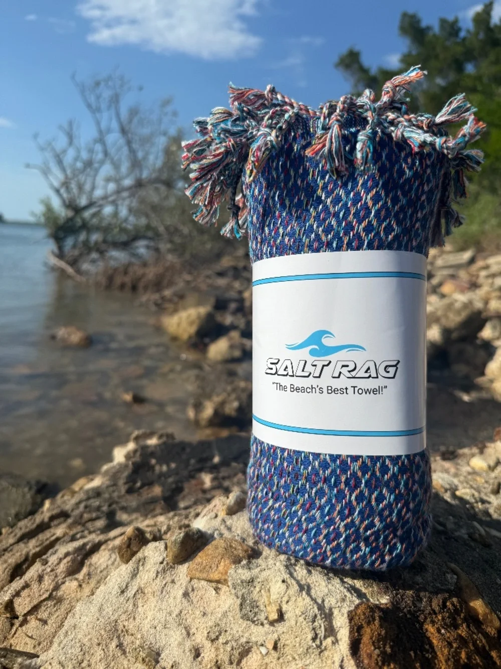 The Ahi Rag — Blue Salt Rag™ Sand-Resistant Turkish Beach Towel